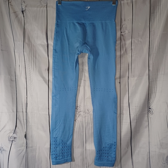 Gymshark Blue Leggings with Mesh Detail - Picture 7 of 15